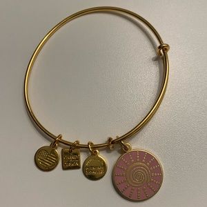 Alex and Ani 2013 Gold Spiral Sun Charm Bangle